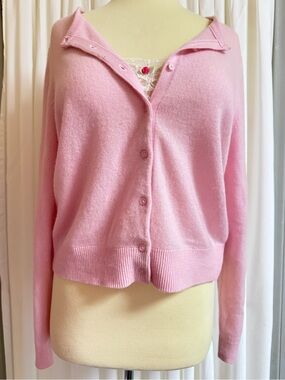 Anthropologie The Juliet Cashmere Cardigan Pink blossom
